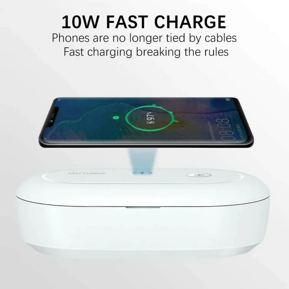 UV Ozone Sterilizing Wireless Charger Box and Aromatherapy Disinfector